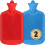 2-pack varmvattenflaskor i naturgummi, 2 liter 1