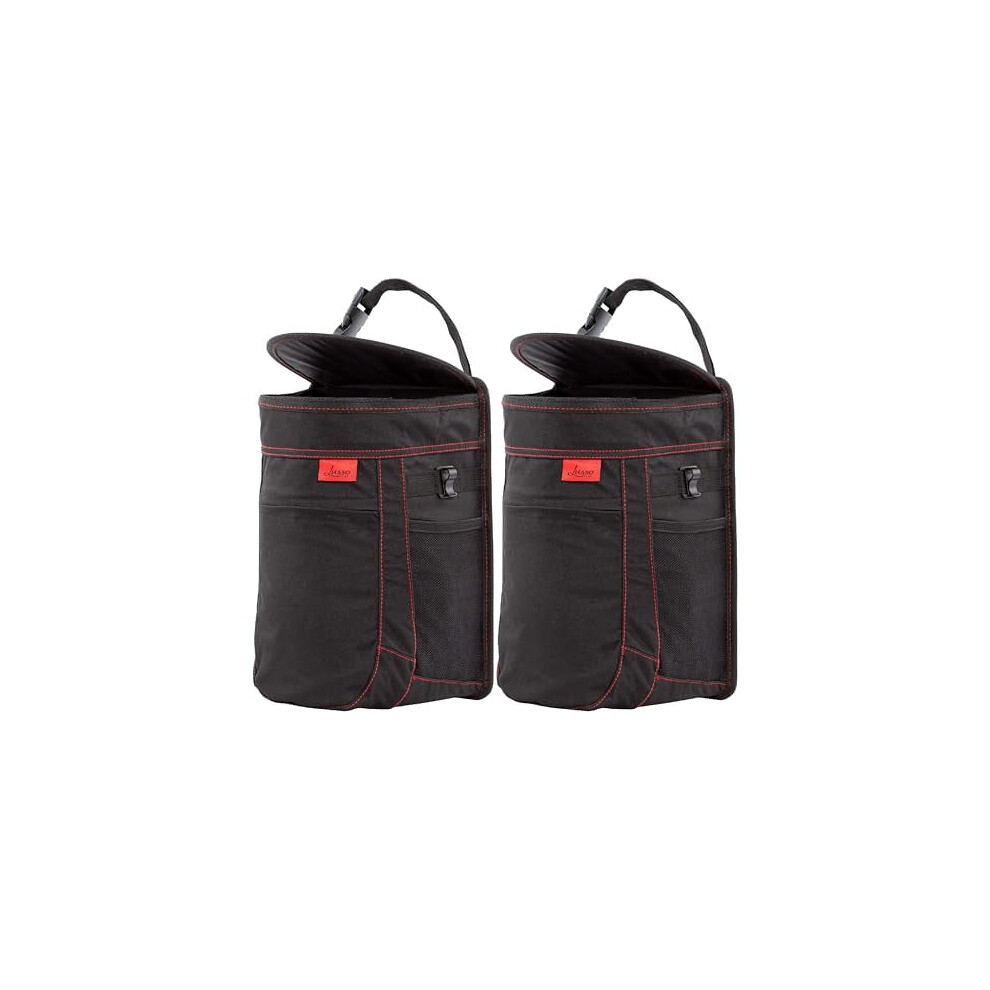 Spill-Proof Car Trash Can (2 Pack) Â Hanging, Leak-Proof, Removable Liner, Waterproof Â Compatible With Car, Suv, Truck, Minivan ( W/ Black/Red 9110895561591