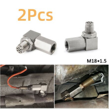2Pcs Stainless Steel O₂ Sensor Spacer Adapter 90 Degree Connector Adapter M18x1.5 Universal