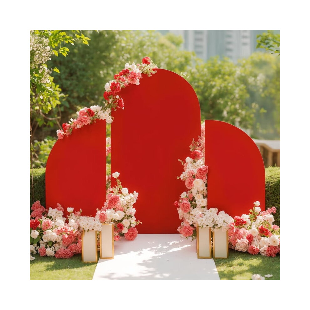 3-Pack Spandex Wedding Arch Covers With Zipper, Double-Sided, Wrinkle-Resistant, Portable Backdrop Decor Â 5Ft, 7.2Ft, 5Ft 9110895562079