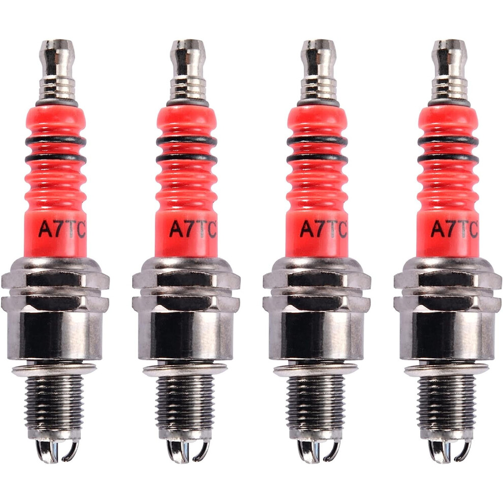 3 Electrode A7tc Spark Plug Replacement For 50Cc 70Cc 90Cc 110Cc 125Cc 150Cc Scooter Dirt Pocket Bike Atv Moped Quad Go Kart 9110895561874