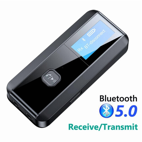 Bluetooth 5.0 2 az 1-ben TX/RX adapter kijelzővel