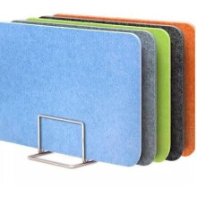 Desk Privacy Divider with Noise Reduction, Clamp On Acoustic Desk Partition Panel for Office or Classroom, Green 30x120cm