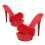 2Paren Sandalen Hak Met Modieuze Fluffy Decor Dames 1