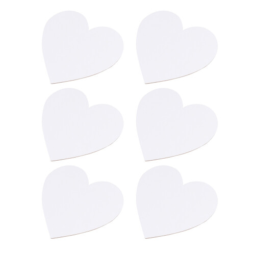 36Pz Cuore in Cotone Per Pittura Acrilica E Olio Bianco