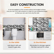 3D-Muurstickers Baksteenbehangtegel voor Keuken Badkamer Backsplash Anti-Tegel Woondecoratie 28x23,5 cm