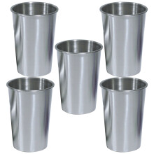 5 pcs stainless steel wine cups, multi-use water beer cups for home