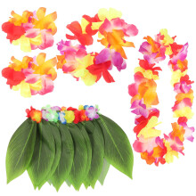 10Pièces Jupe Violet Résistante Style Hula Pour Fête Luau