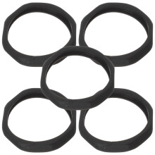 10Pz Anelli Protettivi Microfono Nero Anti-Roll Per Uso Wireless