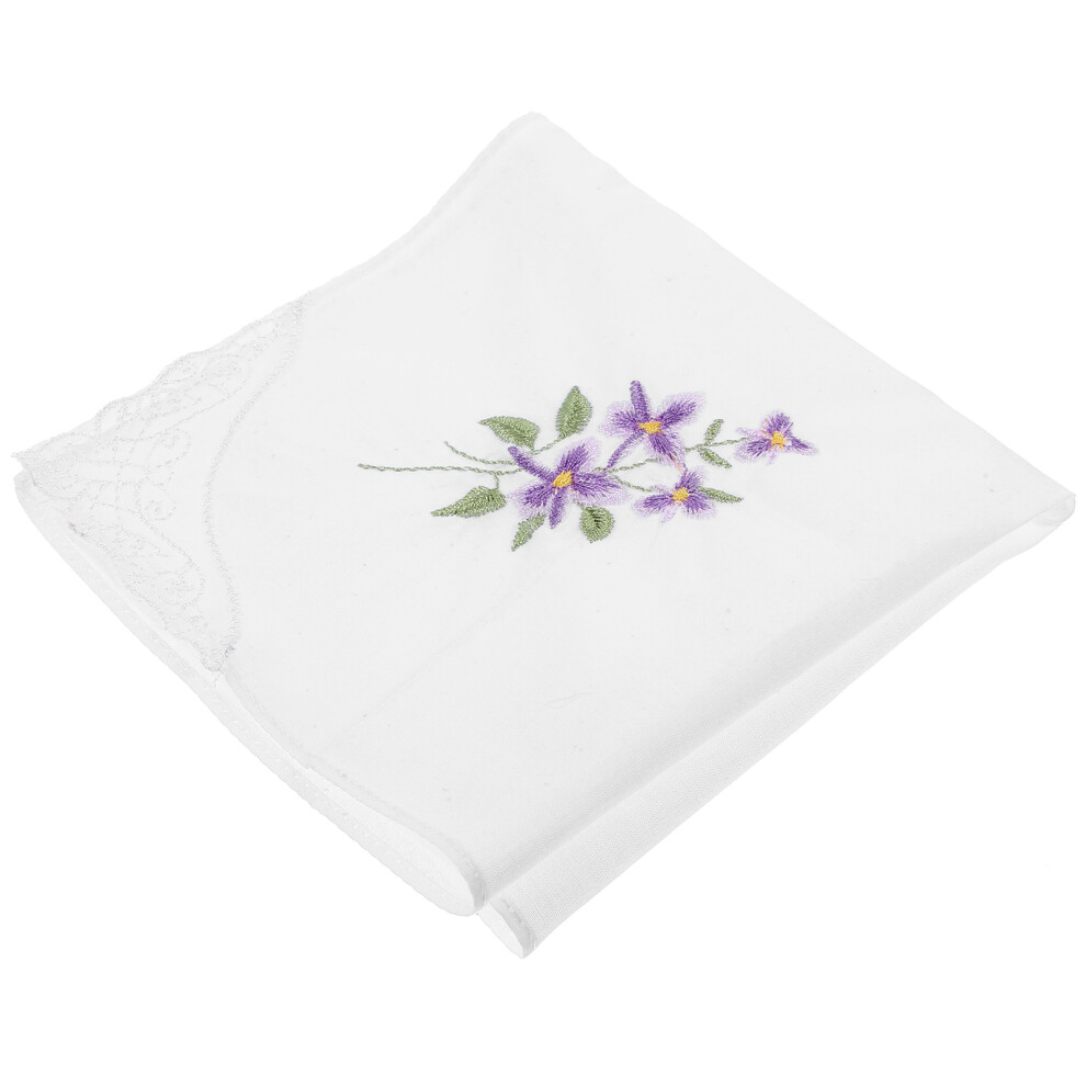 4Pz Cotone Viola Pizzo Decorazione