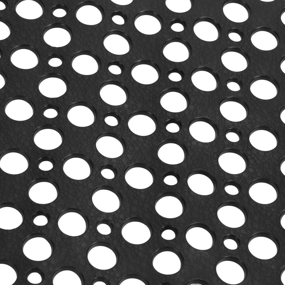 Black Tpe Shower Mat Non Slip 29X16