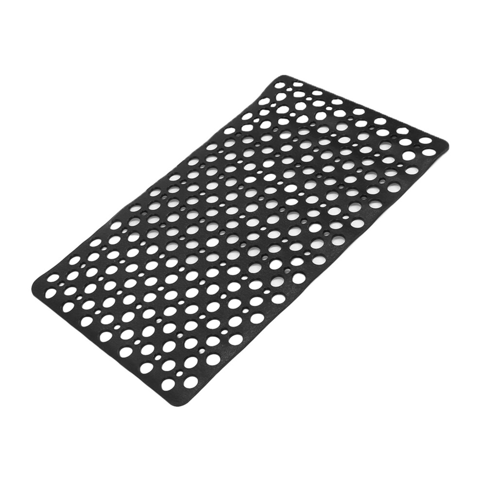Black Tpe Bath Mat 29X16 Non Slip Suction