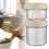 Yogurt Parfait Cup with Lid and Spoon Reusable 880ml White 2