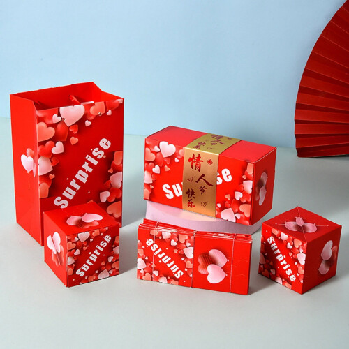 Valentine's Day Pop-Up Gift Box for Couples 1pc 1