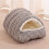 plush semi-enclosed cat bed washable winter hideaway tent 6