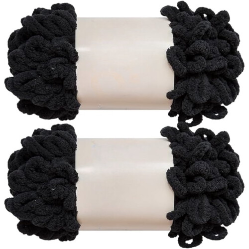 Polyester chenille puffy garn 200g 2 stk