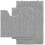 3-Piece Chenille Bathroom Rug Set Non-Slip Absorbent 1