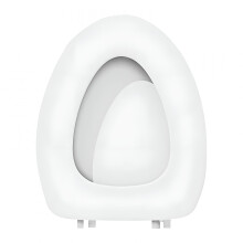 LAMIRO zachte, langwerpige vinyl toiletbril met comfortschuim