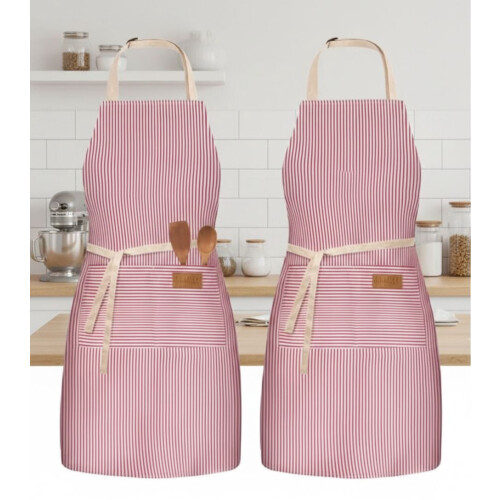 Verstellbare Latzschürze mit 2 Taschen – 2er-Pack