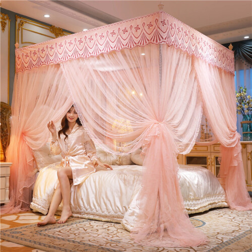 Princess Canopy Mosquito Net – Beige, Floor-Length, 1