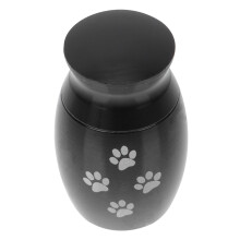 2Pz Urna Animale in Nero Con Design Liscio E Portatile