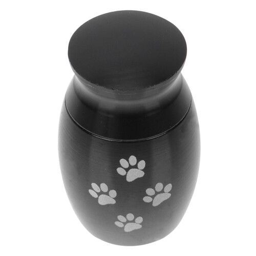 2Pz Urna Animale in Nero Con Design Liscio E Portatile