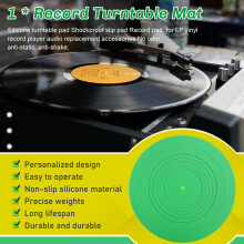 295 mm Silikon-Plattenspielermatte, Anti-Vibration-Slipmat, Schallplattenmatte für LP-Vinyl-Plattenspieler, Audio-Ersatzzubehör E