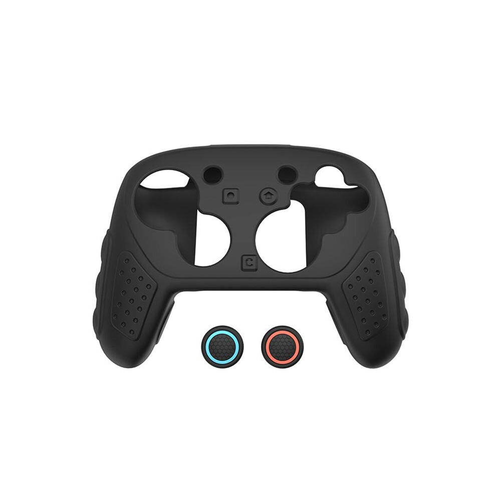 Tauoh Black Protective Case For Switch2 Pro Game Controller Protection Set For Switch2 Pro Gaming Controller Silicone Joystick Cap A