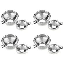 Embudo para Conservas, Paquete de 8 Suministros para Conservas de Acero Inoxidable Embudo de Cocina Embudo para Tarros Embudo para Conservas