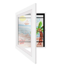 Kids Art Frames, Changeable Art Frame Picture , Kids Artwork Frames Changeable for 3D Picture Display Art Projects-White