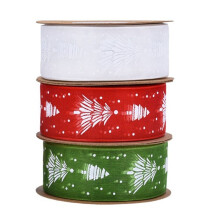 Cinta Decorativa para Tartas de Navidad, Cinta para Imprimir, Hilo para Árbol de Navidad, Caja de Regalo, Materiales para Ramo, 2,5 cm