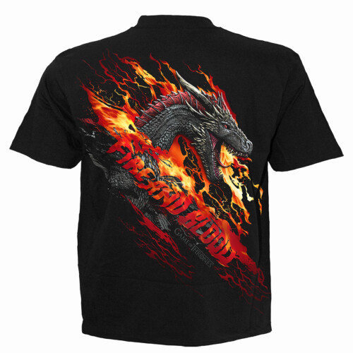 Game of Thrones GOT - FIRE AND BLOOD - T-Shirt Black 2