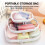 Διαφανές πλαστικό κουτί αποθήκευσης με λαβή καρδιάς, μίνι δοχείο για χάντρες, 2