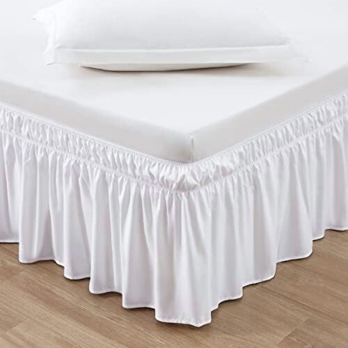 Rundum-Bettrock, weiß, Einzel-/Doppelbett, 61 cm Fallhöhe
