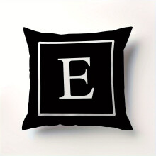 Sierkussenhoes met Engelse letters van het alfabet, 18x18 inch