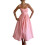 Robe bustier plissée à col en U, couleur unie, sexy 2