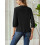 Dame Basic 3/4-ermet V-hals åpen front vaffelstrikket kort cardigan 6