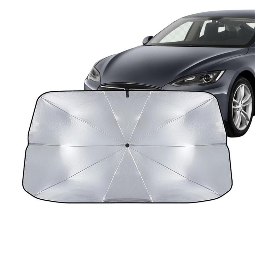 Sunshade Umbrella For Car Windshield Folding 140Cm79cm Silver 9341593849029