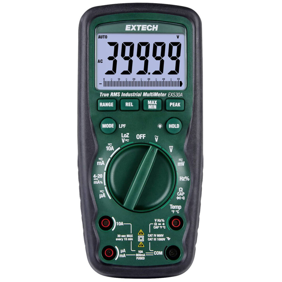 Extech Ex530a Multimeter 50000 Counts True Rms Cat Iv 600V Loz Lpf 793950395332