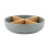 Typhoon Round Serving Dish w/ Wooden Removable Sections Grey Stoneware Food Server Dish 1