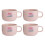 Typhoon Flat White Cup 300ml Pink Stoneware Hot Coffee Latte Espresso Drinking Cup 4pcs 1
