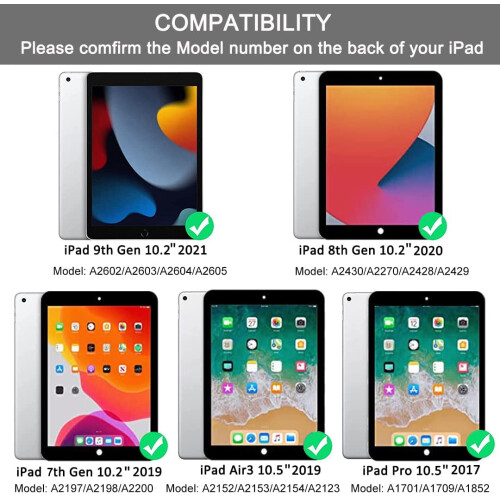 Capa com teclado destacável para iPad de 10,2 polegadas e Bluetooth. 1