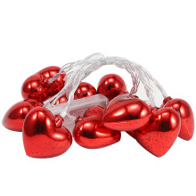 Heart String Lights 5 FT 10 LED Battery Operated