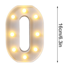 Luce notturna a LED rosa glitterata con alfabeto (12 lettere)