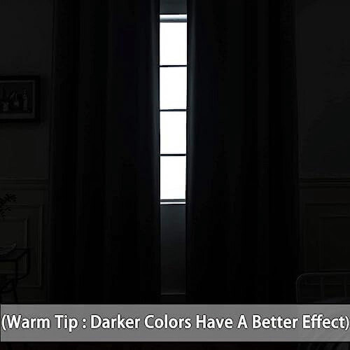 Blackout Curtains 52x84 in Dark Grey 2 Panels 1