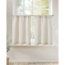 Tende a pannello in lino naturale, 50x36 pollici, stile rustico
