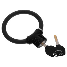 Lucchetto per bicicletta con chiave – Lega di zinco e PVC, 13,4x11,2 cm