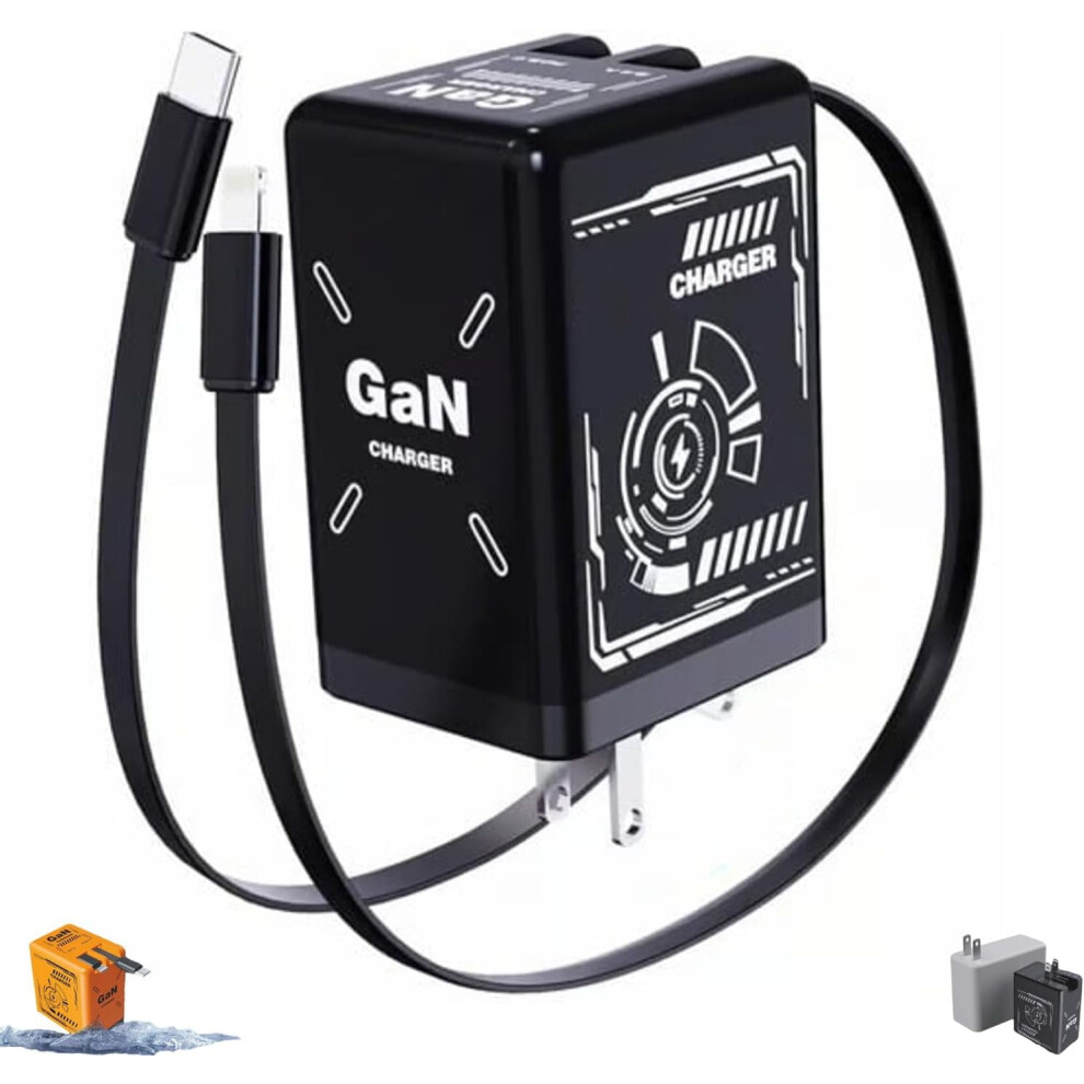 2-In-1 Gan 120W Fast Charger With Retractable Cable 9104899506474