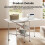 Levede Folding Sewing Table Adj. Height & Storage 2