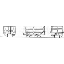 Dundas Models DM36 4 Wheel End Door Open Wagon OO9 Gauge